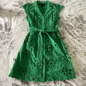 INC International Concepts Green Eyelet dress size 8